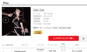 《Play／Jolin Tsai 蔡依林》专辑Hi-Res
